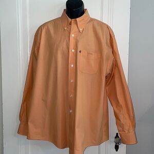 Brooks Brothers light orange‎ cotton long sleeve shirt